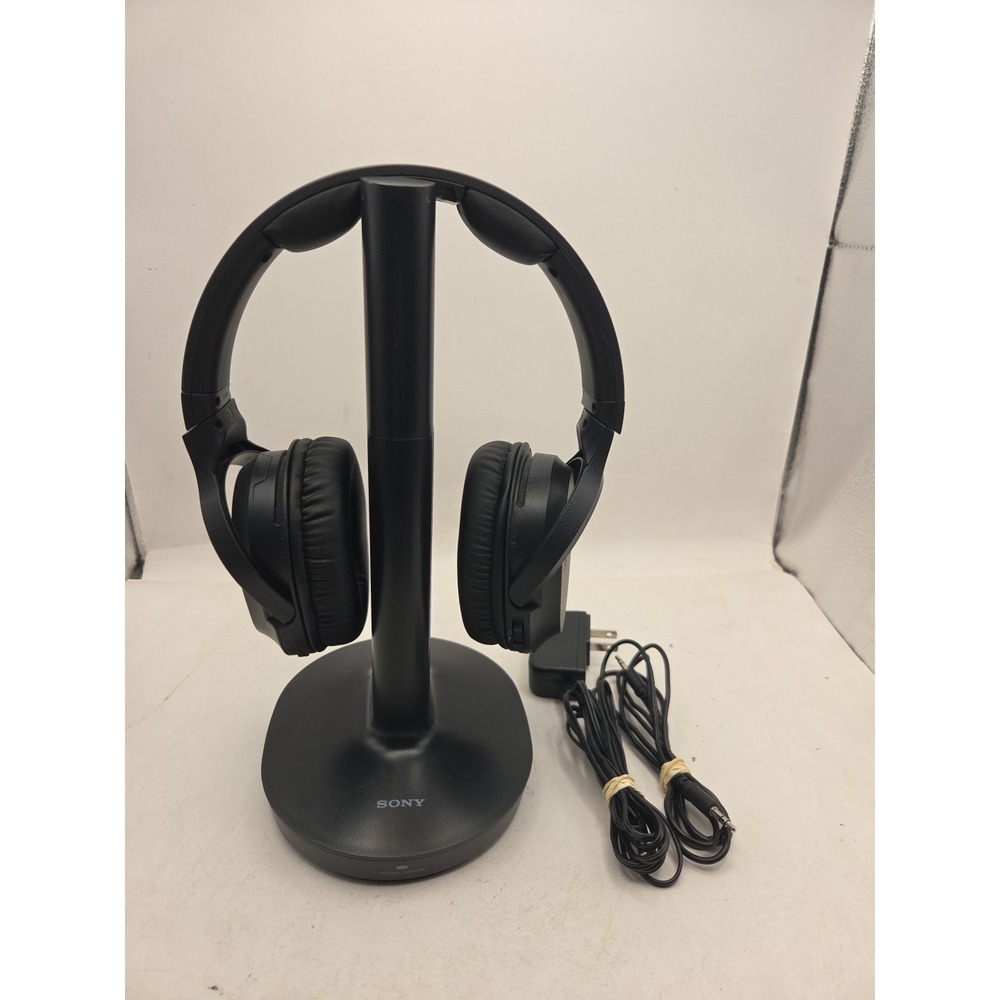 Sony WH-RF400 Wireless Home Theater Headphones Black WORKS Has Feedback SEE NOTE